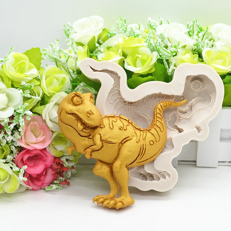 

Tyrannosaurus Silicone Resin Mold Kitchen Baking Tool Cake Dessert Lace Decoration DIY Dinosaur Chocolate Fondant Moulds