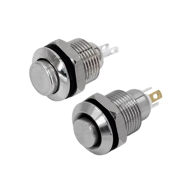 10mm Hohe Kopf Metall Push Button Switch LED Lampe Licht Fixierung Rast Locking Momentary Reset PC Power Auto Auto motor Starten