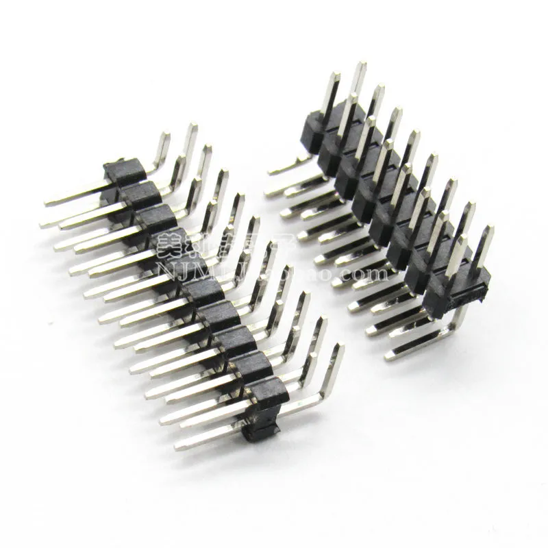Bộ 10 Đôi 2.0Mm Hàng Góc Pin Đầu Dây Nam Pin Kim Đồng Mạ Niken 2x 2/3/4/5/6/7/8/10/40P