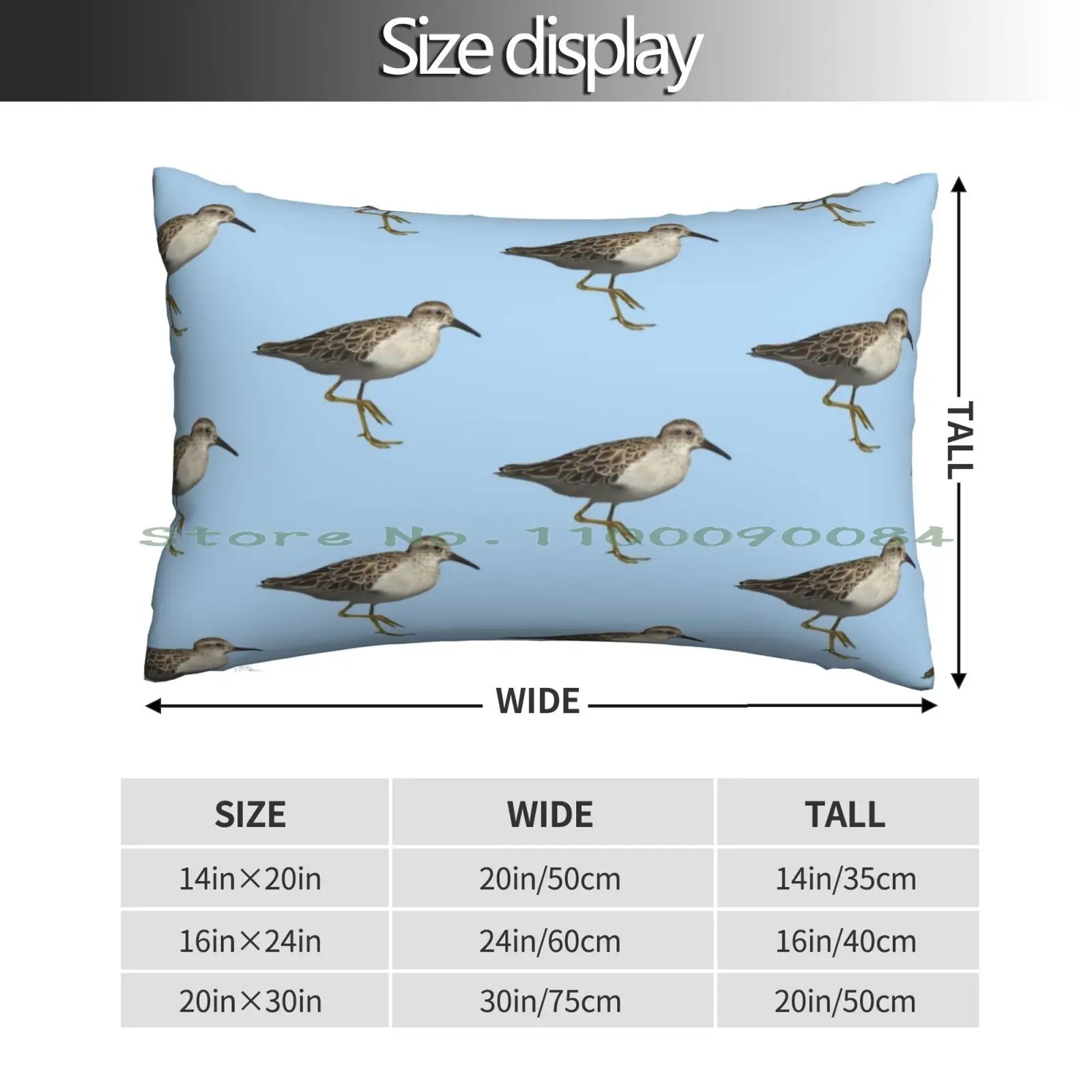 Sharp-Tailed Sandpiper Bird Painting Pillow Case 20x30 50*75 Sofa Bedroom Sharp Tailed Sandpiper Wader Shorebird Migrant