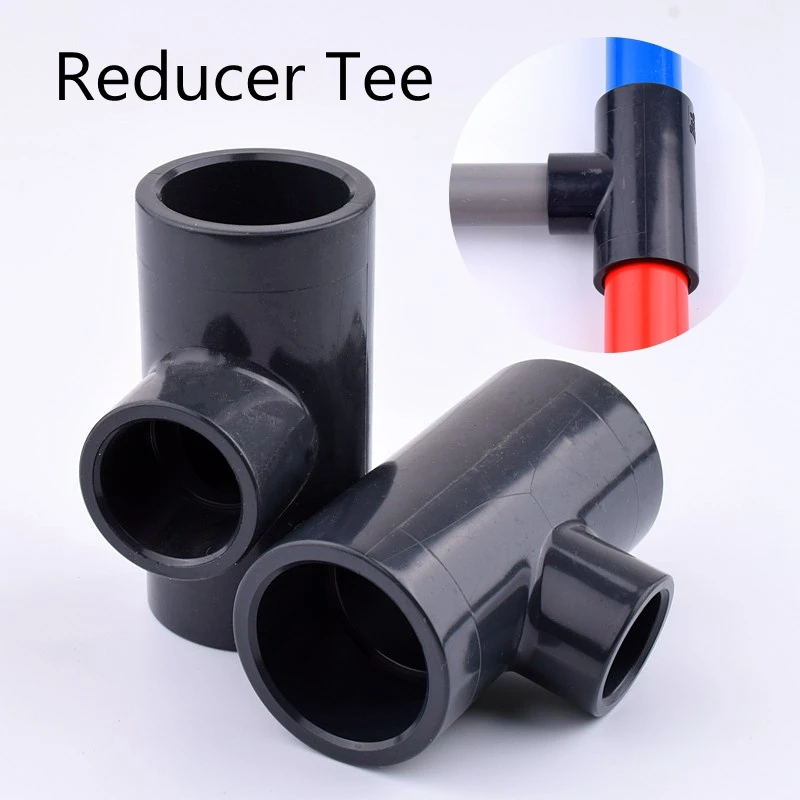 1-2pcs 50-20mm to 25-20mm  Reducing Tee Joints Micro Irrigation Garden Water Connectors Aquarium Fish Tank Bathroom Tube Joint