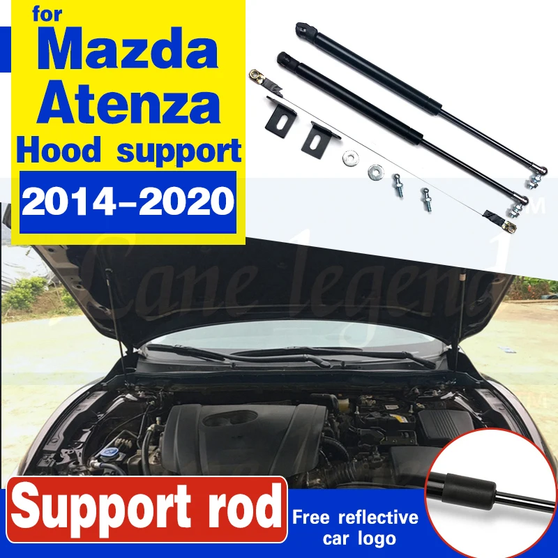 Car Bonnet Hood Support Rod Lift Strut Bars Spring Shock Car Styling Refit For Mazda Atenza 2014-2020 2018 2019 hydraulic rod