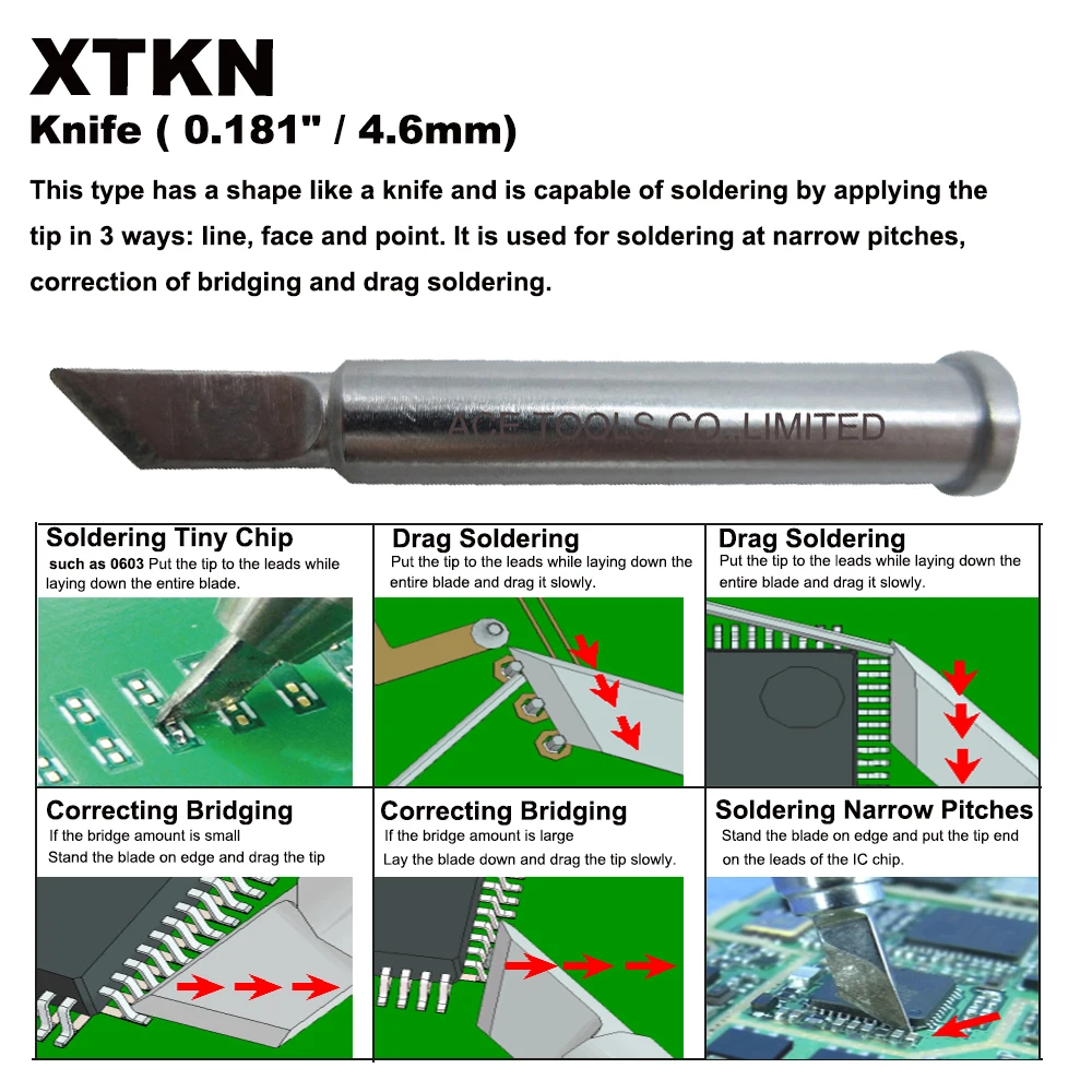 XTKN ทดแทนหัวแร้งมีด Fit WELLER WXP120 WP120 WP120IG WX1010 WX2020 WT1010H WD1000HPT WXMP120สถานีเหล็ก