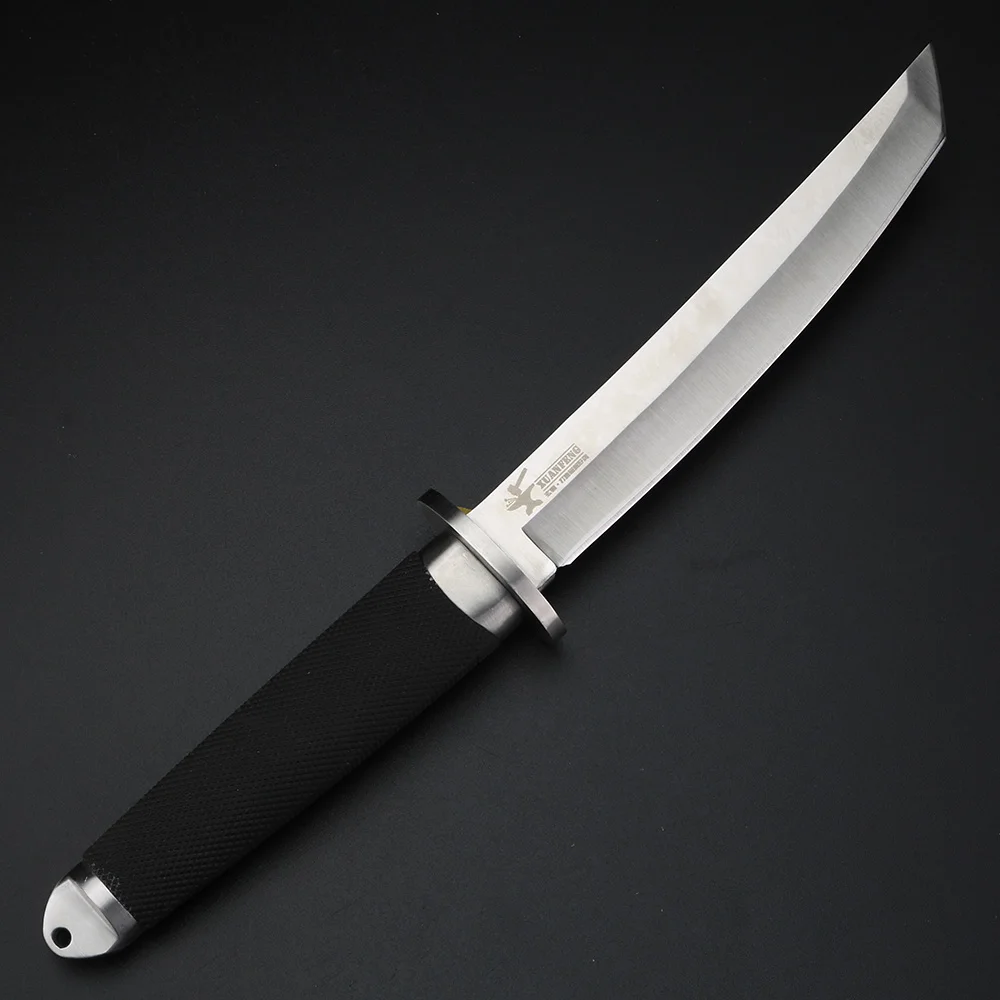 Camping Knife Outdoor Survive Knife Fixed Blade Knives High Quality 440c Steel Hunting with Leather Sheath