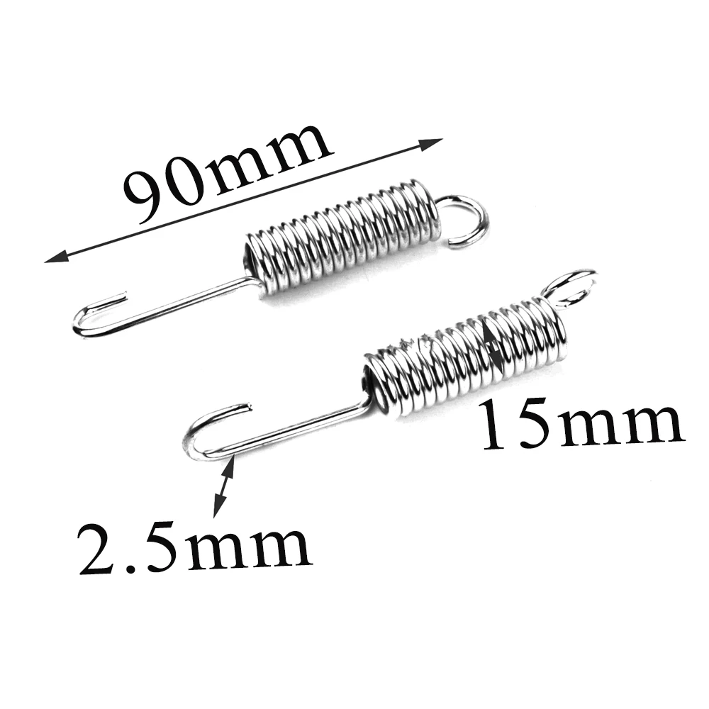 Moto 75 90 100 110 120mm molla di ritorno del cavalletto adatta per molla di tensione del cavalletto con gancio