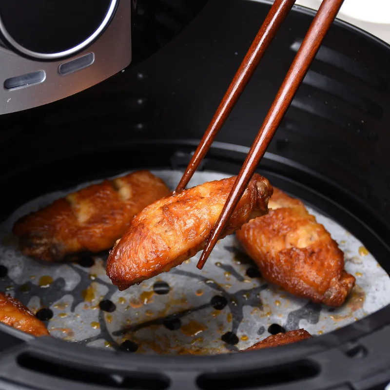 50 Stück quadratische Luftfritteusen Premium perforierte Unterlage Pergament Antihaft-Dampfkorbmatte Backen Speiseölpapier – Detail 6
