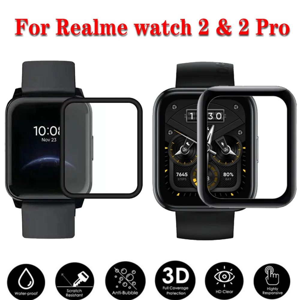 For Realme Watch 3 Screen Protector 3D Curved Full Coverage Soft Protective Film Cover For Realme Watch 2 / 2 Pro