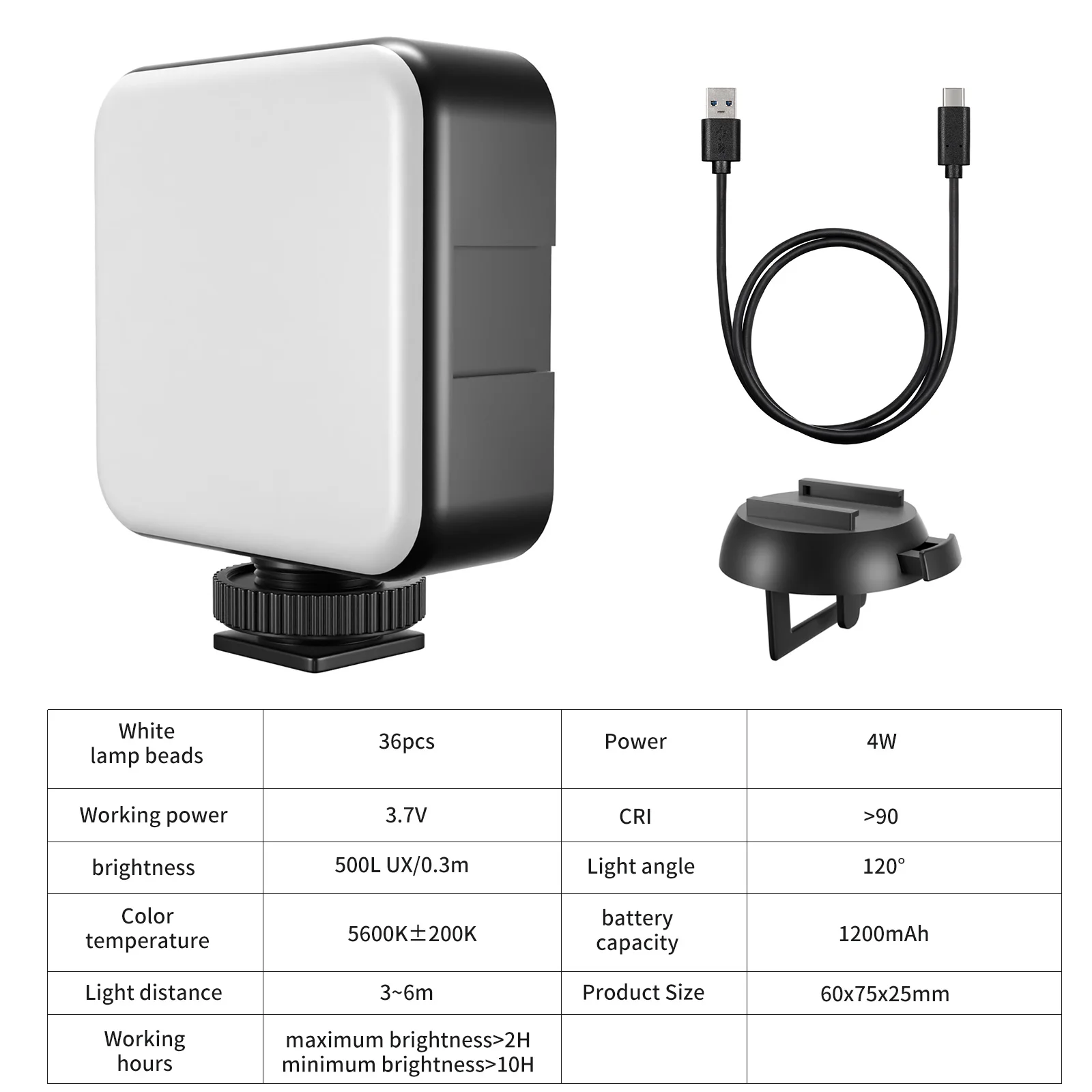 SOONPHO فيديو مؤتمر LED الفيديو الضوئي مكعب 5600K aptop كاميرا ويب ضوء التكبير دعوة الإضاءة مع كليب للبث المباشر