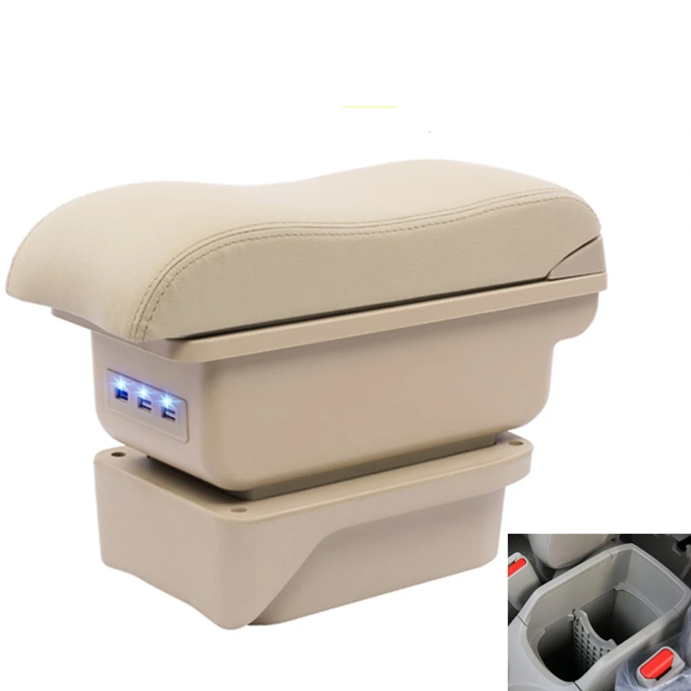 For Toyota Verso Armrest Box Arm Elbow Rest Center Console Storage Case Modification Accessories with Cup Holder USB Port