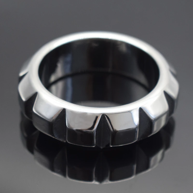 FRRK-Aço Inoxidável Penis Lock Cock Ring para Homens, Brinquedo do Sexo Masculino, Metal Penis Bound Exercício, ereção Delay Time, testículos estendidos