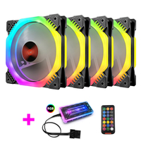 COOLMOON Pc Case Fan Adjust RGB Cooling Fan 120mm Quiet IR Remote Computer Cooler Cooling RGB Case Fan CPU Ventilador PC 12V