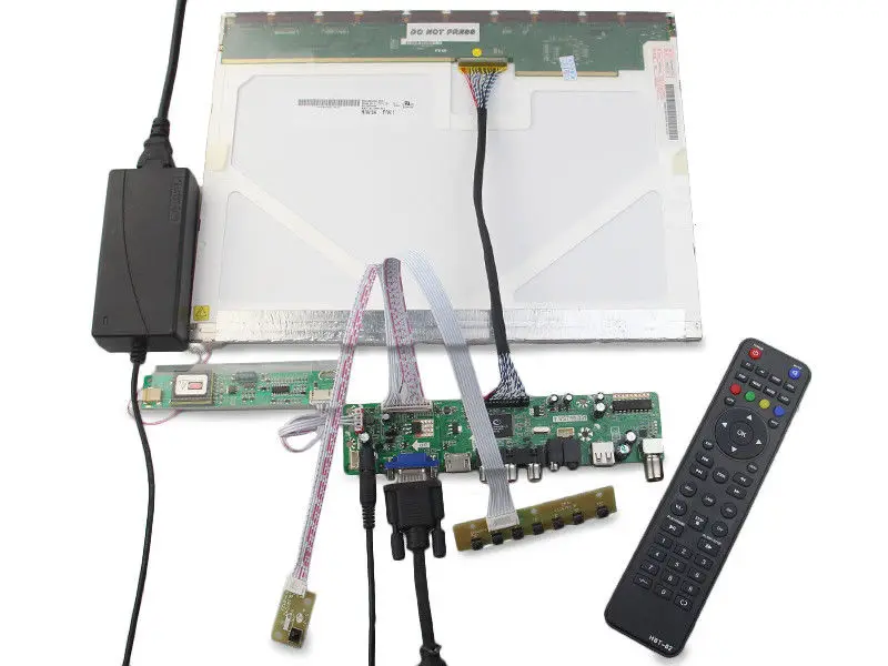 TV56 AV VGA  USB LCD LED 30pin Controller board MONITOR driver Card For LP154WX4-TLCC 1280*800 15.4" screen panel view 3