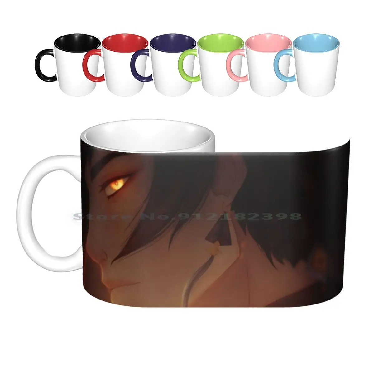 Vaga Mundo Ceramic Mugs Coffee Cups Milk Tea Mug Genshin Impact Zhongli Morax Mihoyo Game Anime Fanart Genshin Creative