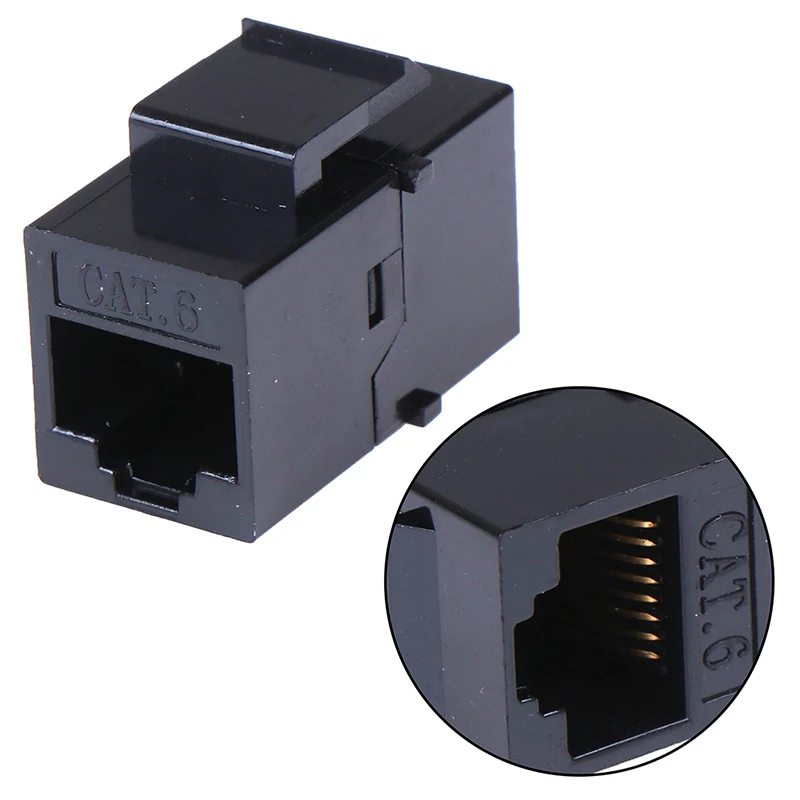 RJ45 Female To UTP Cat5e CAT6 Keystone Jack Inline Coupler Connector Adapter