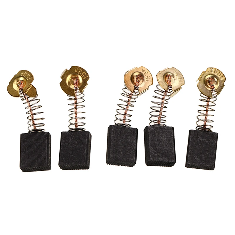 Escovas de carbono para substituição, conjunto com 5 peças de escovas de carbono para makita cb-153, cb153 moedor de ângulo 6.3mm x 13.3mm x 17mm