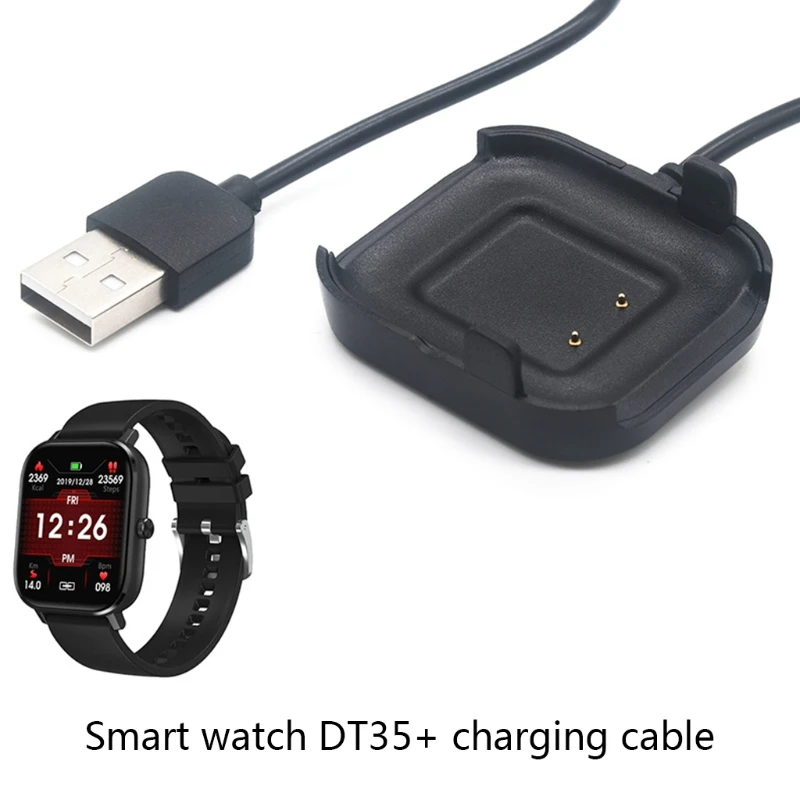 Smart Watch USB Charger Dock Stand Compatible with DT35 DT35+ 5V 1A Charging Cable Cord Wire Wristbands Power Adapter