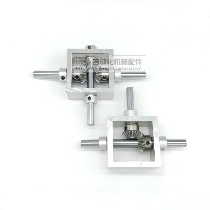 

90 Degree Right Angle Drive Small Bevel Gear Angler, One Input and Two Output Positive and Negative Conversion to Gear Box 1:1