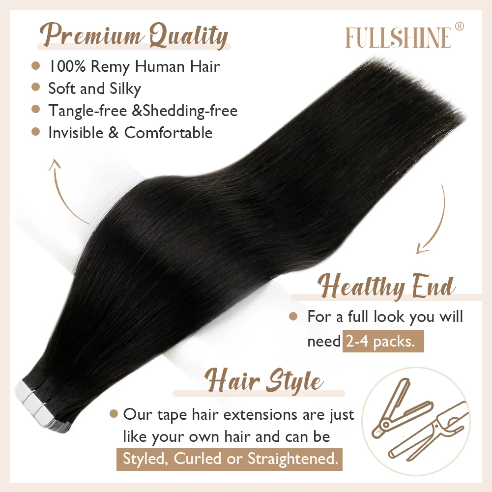 Full Shine tape in human hair extensions black women Seamless Injection Tape in Extensions Invisible Straightu