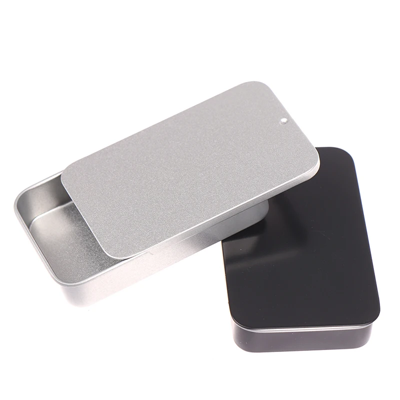 80*50*15mm Portable Pill Box Case Metal Packing Tin Jar Boxes Small Medicine Case Cans Coin Headphones Travel Pill Box