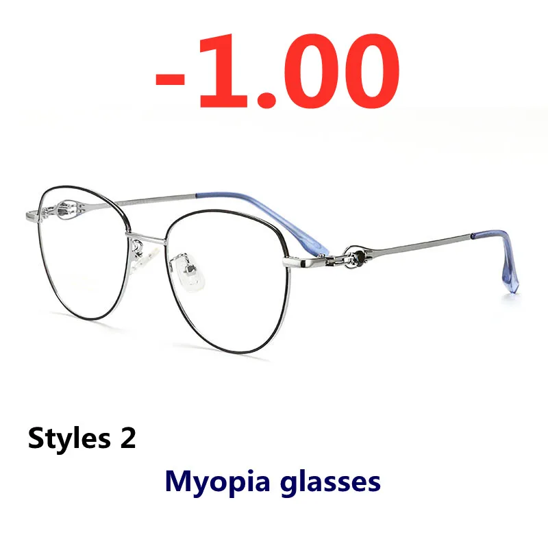 

Sun Photochromic Glasses Frame Women Student Myopia Lens Cat Eye Prescription Eyeglasses Men 0 -0.5-0.75 -1.0 To -6.0