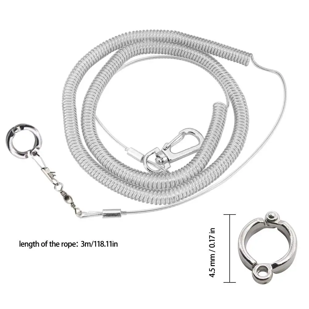 3M Flexibele Vogel Leash Met Been Ring ultralichte Parrot Bird Harness Anti-bite Outdoor Vliegende Training touw Voor Ara Valkparkiet