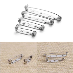 32 38mm Alloy Brooch Clip Base Pin Blank Safe Lock Brooch Pin Base For DIY Jewelry Making Findings Supplies Wholesale