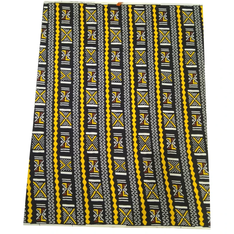 New African Nigeria Ankara Veritable Guarantee Real Wax Print Geometric patterns Fabric 6Yards\\set