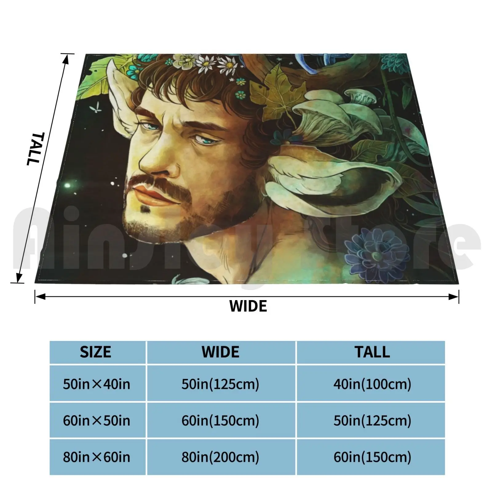 Willstag Blanket Super Soft Warm Light Thin Willstag Hannistag Hannibal Hugh Dancy Flower Crown Mushroom Nature Night