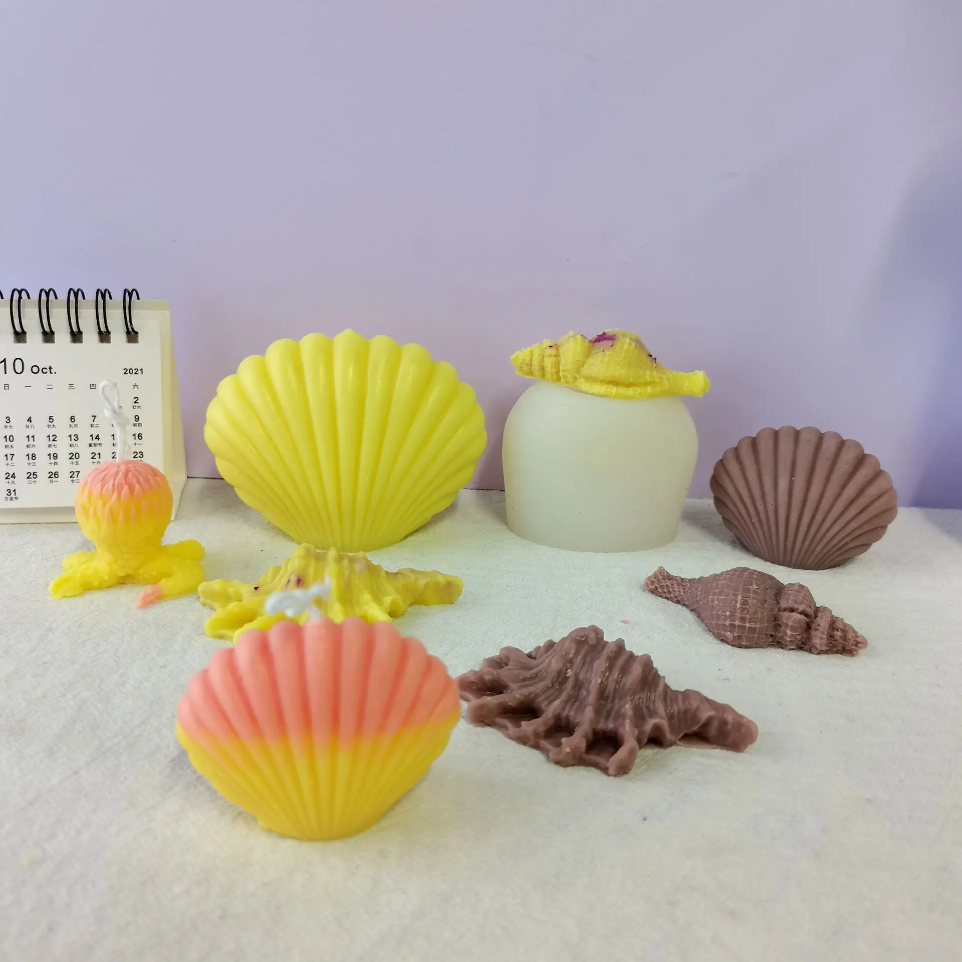 Novel Shell And Conch Shape Silicone Candle Mold for DIY Epoxy Resin Aromatherapy Candle Plaster Ornaments Handicrafts Soap Mold