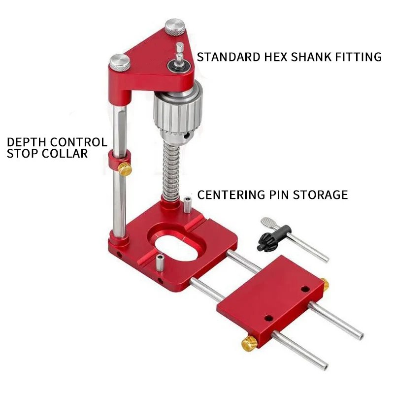 Woodworking Drill Locator Convenient Labor Saving Alloy Steel Woodworking Drilling Template Guide Tool For Home