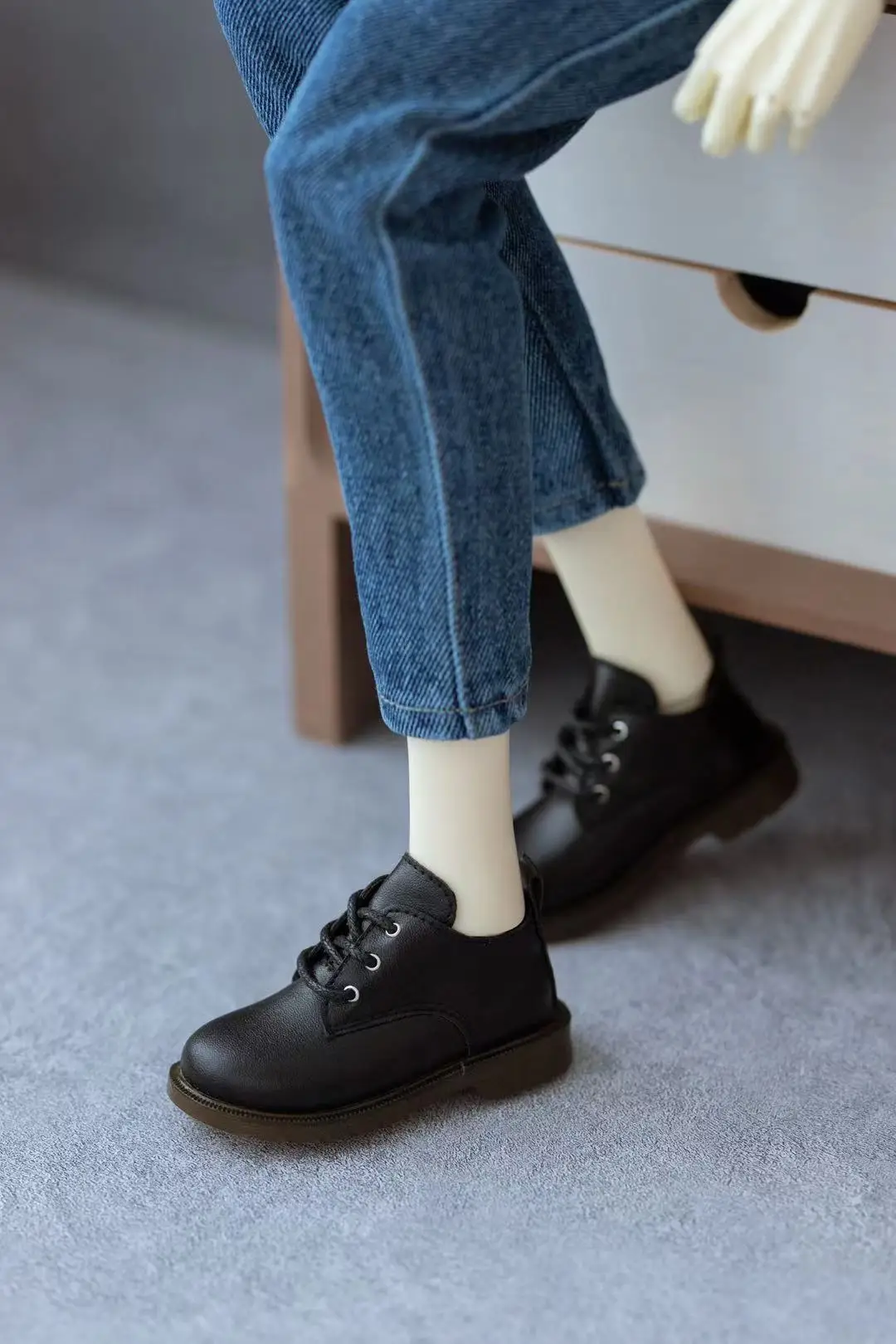 Sapatos de boneca bjd 1/3, bonito, sola macia, bico redondo, cano alto, multicolorido, preto, azul, verde, couro, botas de tornozelo, presente, acessórios de boneca