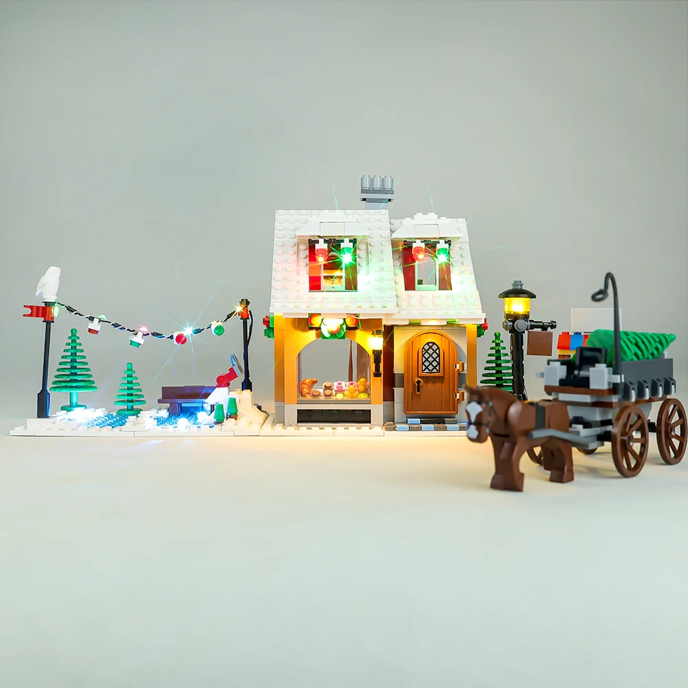 LED Light Kit For Christmas Gift Creator 10216 Winter Village Bakery Toys Building Blocks Bricks Collectible Lamp Set No Model