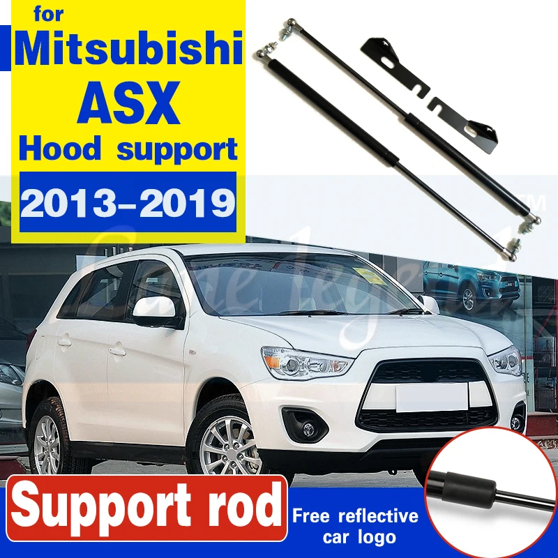 

For Mitsubishi ASX Outlander Sport 2013-2019 Black Engine Cover Supporting Rod Hydraulic Hood Support Poles Gas Springs