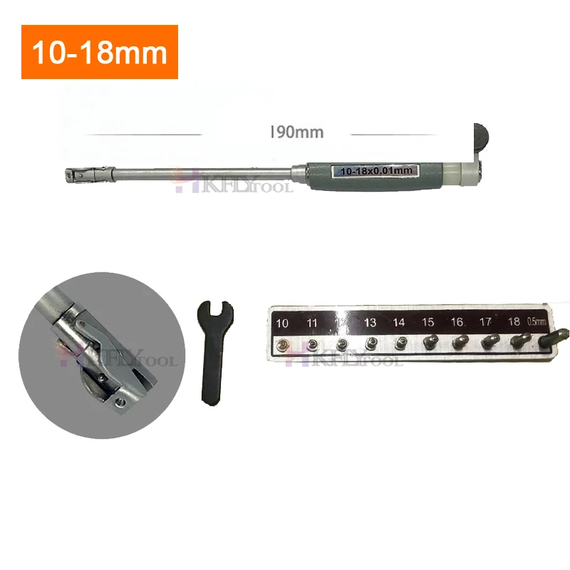 50-160 millimetri di Diametro Interno Bore Gauge Asta di Misurazione + Sonda Accessori 10 millimetri indicaotor Calibro Diametro Interno 12.7mm digitale indica