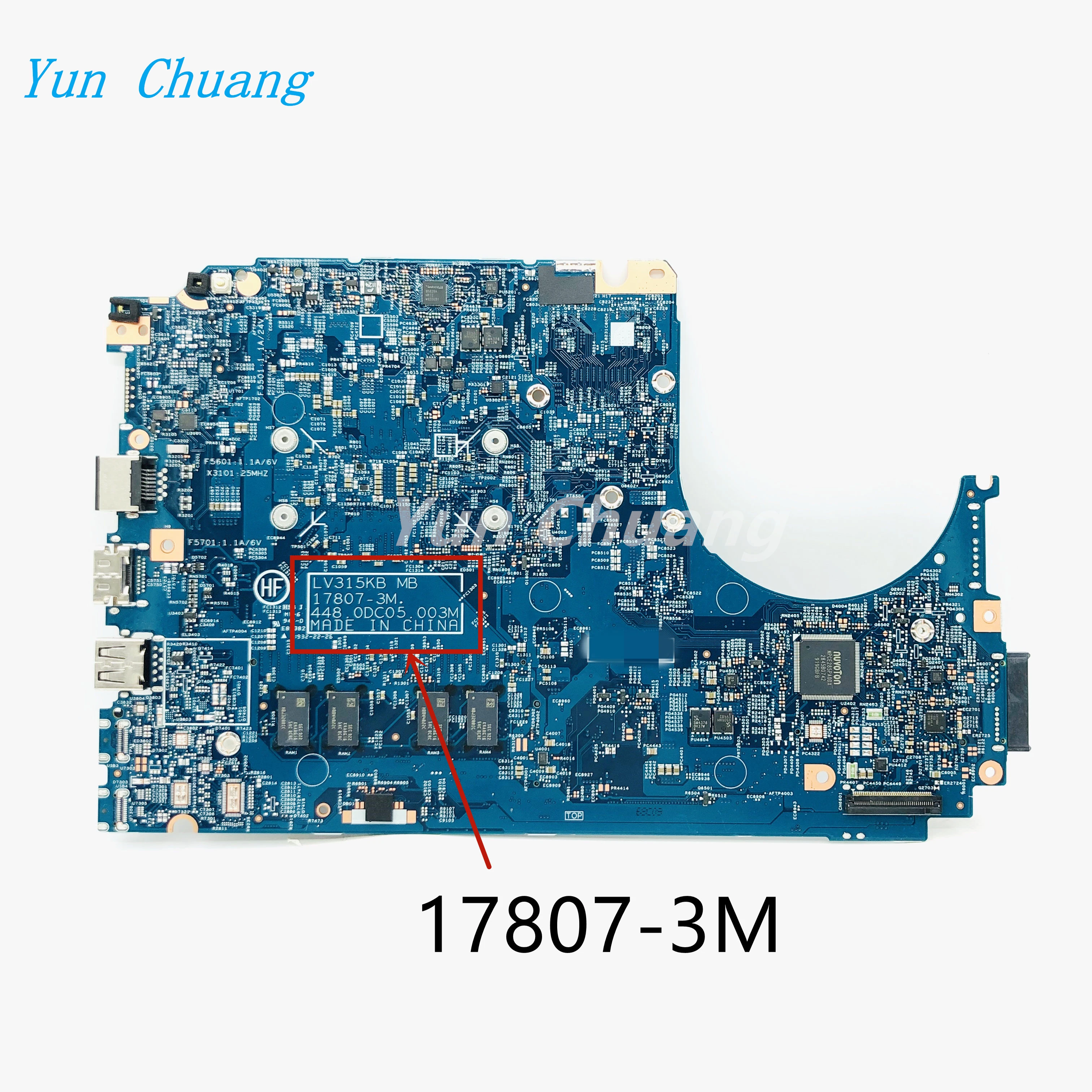 Imagem -02 - para Lenovo V13015ikb Placa-mãe do Portátil com 3865u i3 i5 i7 Cpu 4gb Ram Mainboard 100 Trabalho Lv315kb mb 178073m 448.0dc05.003m