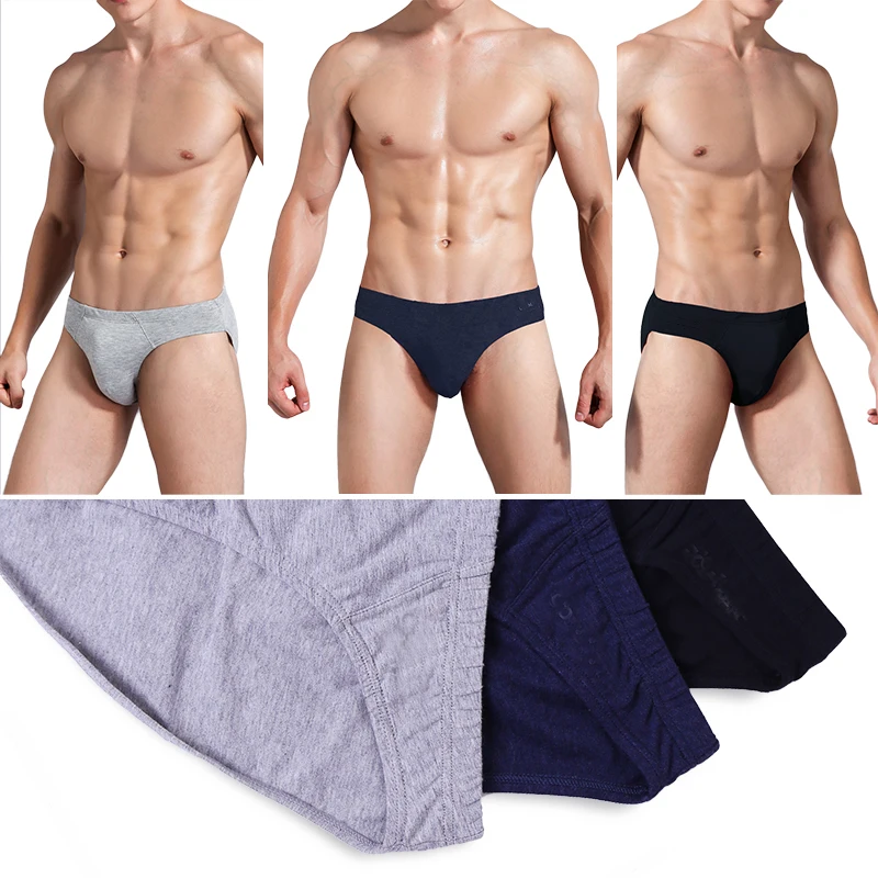 High Quality Men\'s Underwear Pure Cotton Sexy Men Briefs Solid Underpants Comfortable Breathable Bikini men\'s shorts