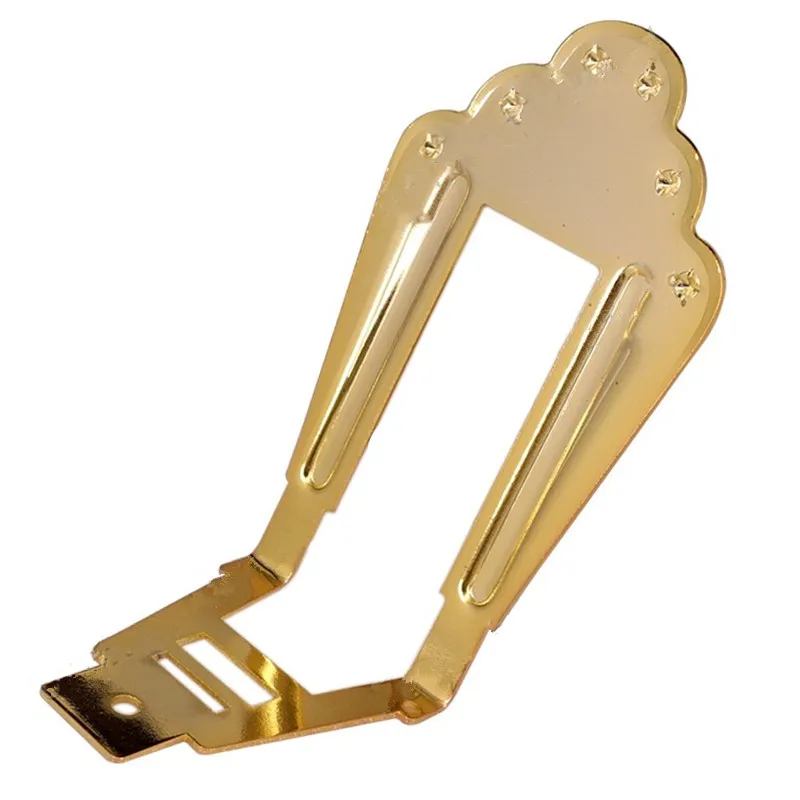 EIN Set Gold Vintage Gitarre Brücke Saitenhalter Gitarre Zubehör Teile Musikinstrument – Detail 2
