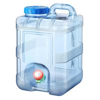 Portable Plastic Beverage Container 10L Water Dispenser Refrigerator Bottle With Spigot For Camping Hiking