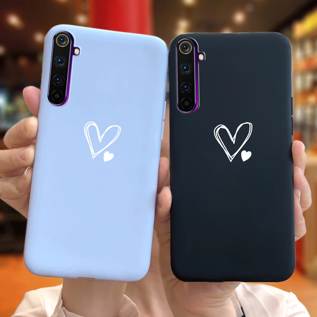 Cute Love Flower Pattern Phone Case For Oppo Realme 6 Pro Cases Realme 6 Soft Silicone Back Cover For Realme 6S 6i Realme6 Pro