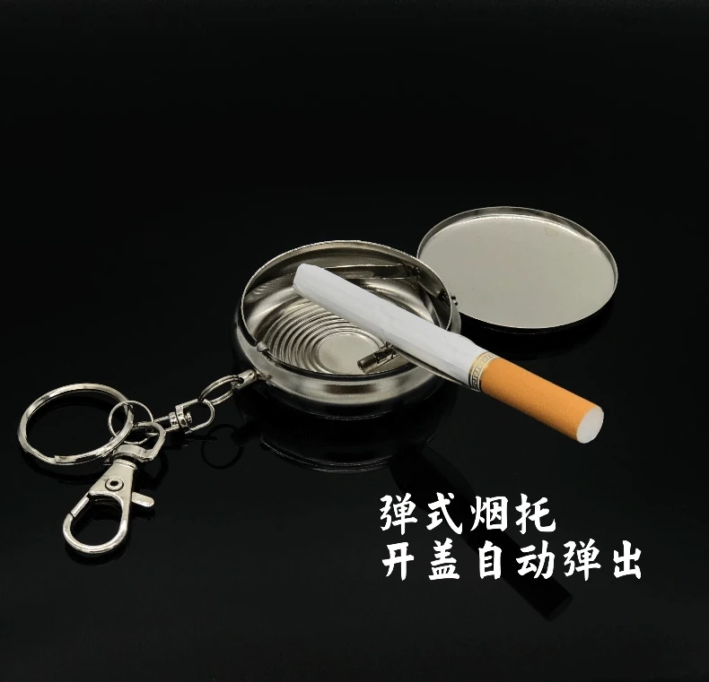 Japanischer tragbarer Mini-Aschenbecher mit Abdeckung, versiegelter Rauch, Outdoor-Reisetaschen-Aschenbecher, kompakter tragbarer Aschenbecher zum Rauchen – Detail 5