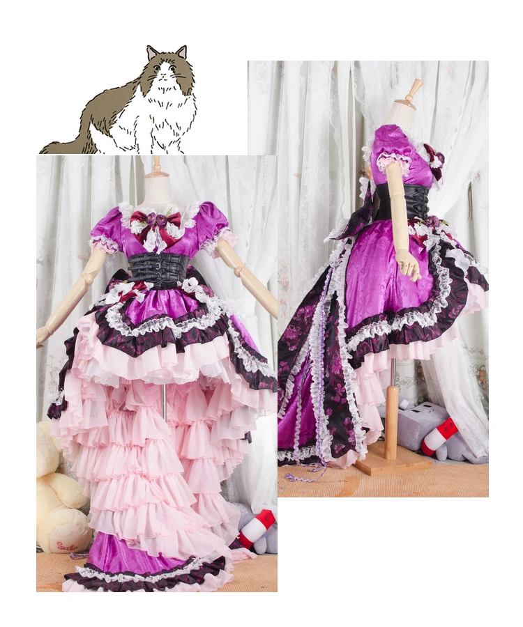 

COS-HoHo Anime Touhou Project Yakumo Yukari Lolita Dress Elegant Uniform Cosplay Costume Halloween Party Role Play Outfit Women