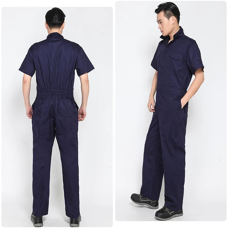 New 2020 One-piece overalls 100% cotton breathable Plus Size 3 color workshop repair work clothes tightening waist work uniform