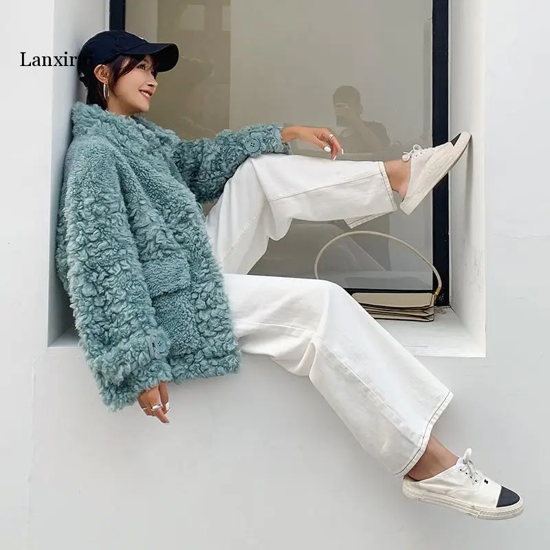 Lông Thú Giả Áo Khoác Nỉ Áo Nỉ Cardigan Nữ Thu Đông Áo Khoác Mùa Đông Nữ Áo Liền Quần Áo Khoác Sang Trọng Mujer "Chaqueta Mujer