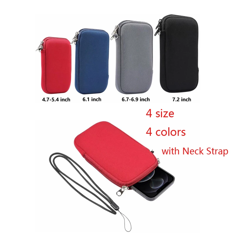 Universal 4.7-7.2 inch Waterproof Phone Bag Pouch For iPhone Samsung Huawei Xiaomi LG Shockproof Phone Case with Shoulder Strap