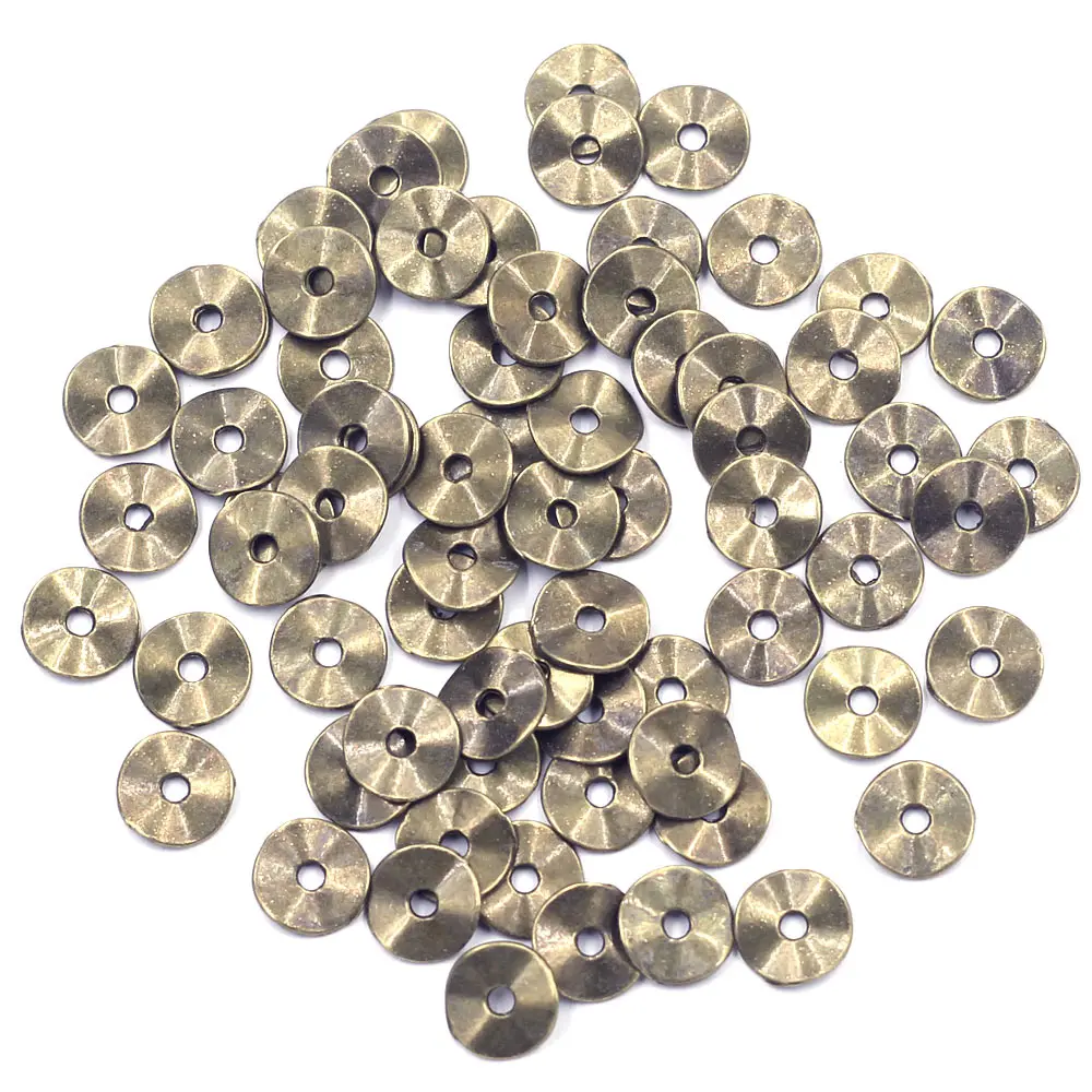 Spacer Beads Wave Pendant Earring Round Rondelles Tortuose Ring For Charms Bracelets Jewelry DIY Findings 9mm 100Pcs