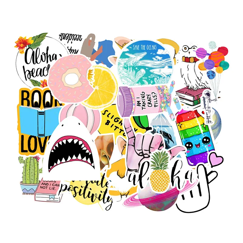 10/30/50/100Pcs Cartoon Roze Vsco Meisje Stickers Chidren Diy Speelgoed Koffer Laptop Fietshelm auto Decals Graffiti Sticker F5