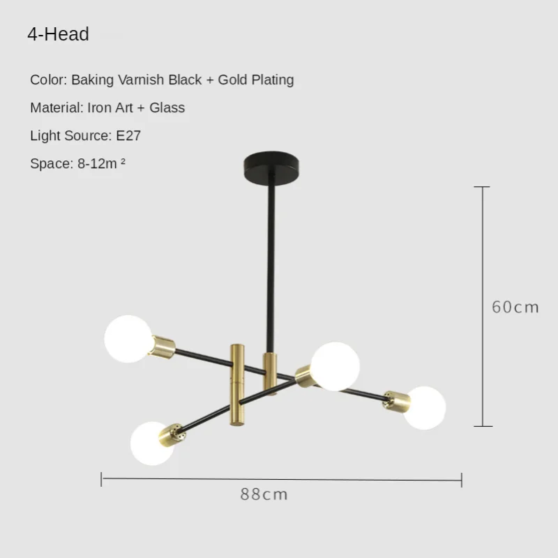 Imagem -04 - Lustre Moderno para Sala de Jantar Luminária com Pingente de Ferro Forjado Iluminação Led para Decoração de Quarto Sala de Estar