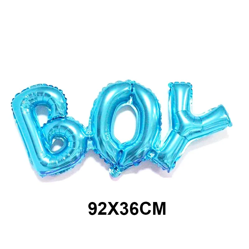 Gender Reveal Decor Metallic Fringe Curtains Blue BOY Pink Girl Foil Balloons Pink Blue Fringe Curtains Gender Reveals Supplies