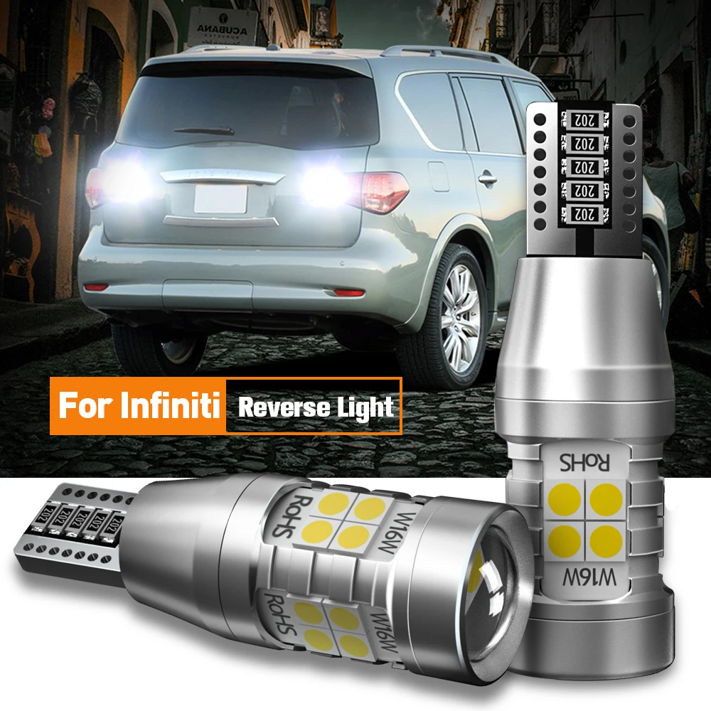 

2pcs LED Reverse Light Blub Lamp W16W T15 921 Canbus For Infiniti EX35 2008-2012 M35 QX56 M45 G35 FX45 FX35 I35 QX4 Q45 I30 G20