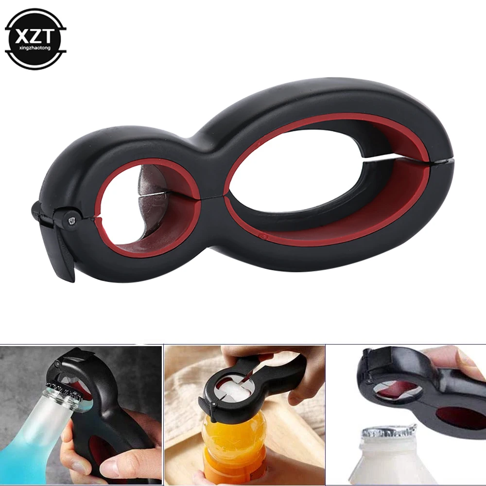 6 in 1 Multi Function Twist Bottle Opener All in One Jar Gripper Can Wine Beer Lid Twist Off Jar Opener Claw Kitchen Gadgets